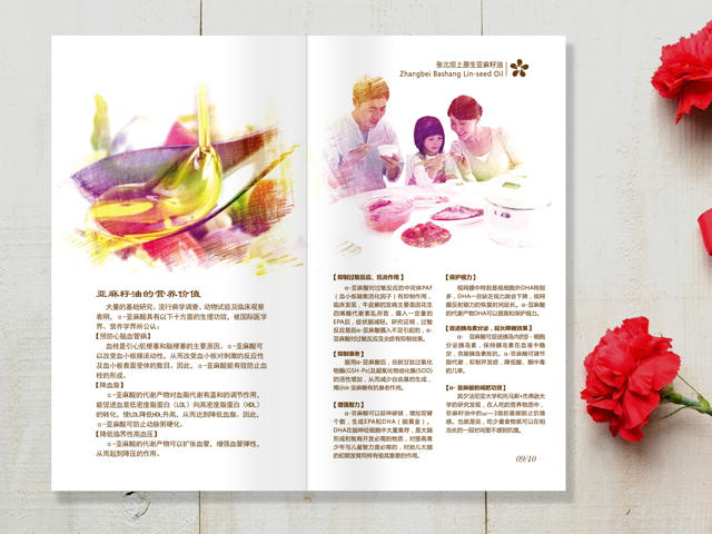 亞麻籽油 宣傳畫(huà)冊(cè)設(shè)計(jì)